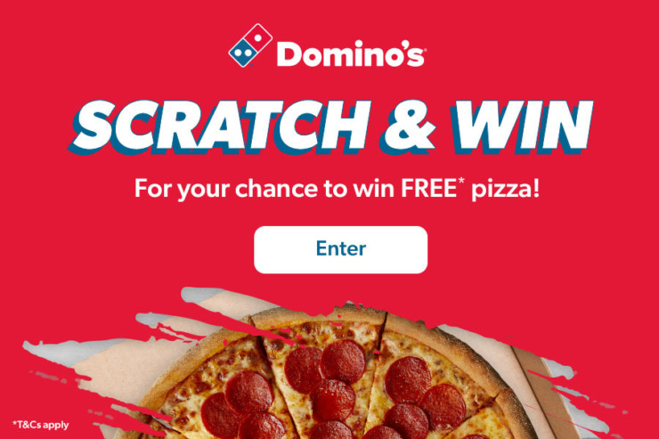 domino's student scratch card