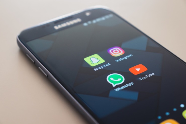 phone screen displaying social media apps
