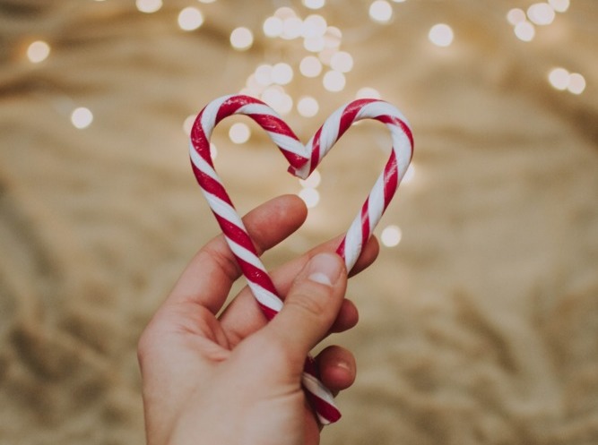Candy cane heart