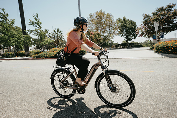 Aventon Bikes - person riding a bike on the street