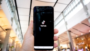 TikTok being used on a mobile phone
